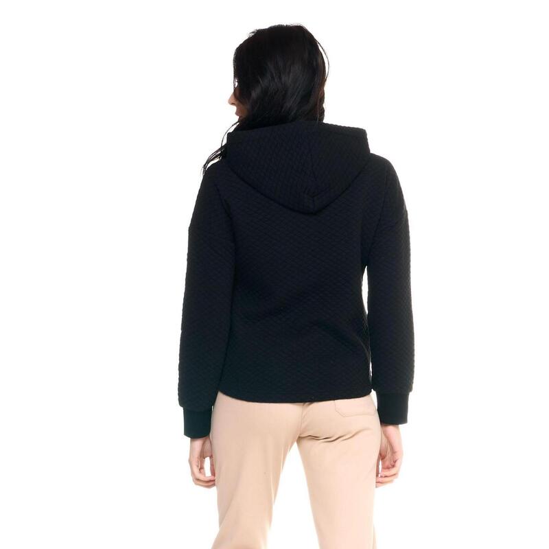 SweatShirt com capuz curto acolchoado Leone Mulher com zíper completo Leisure