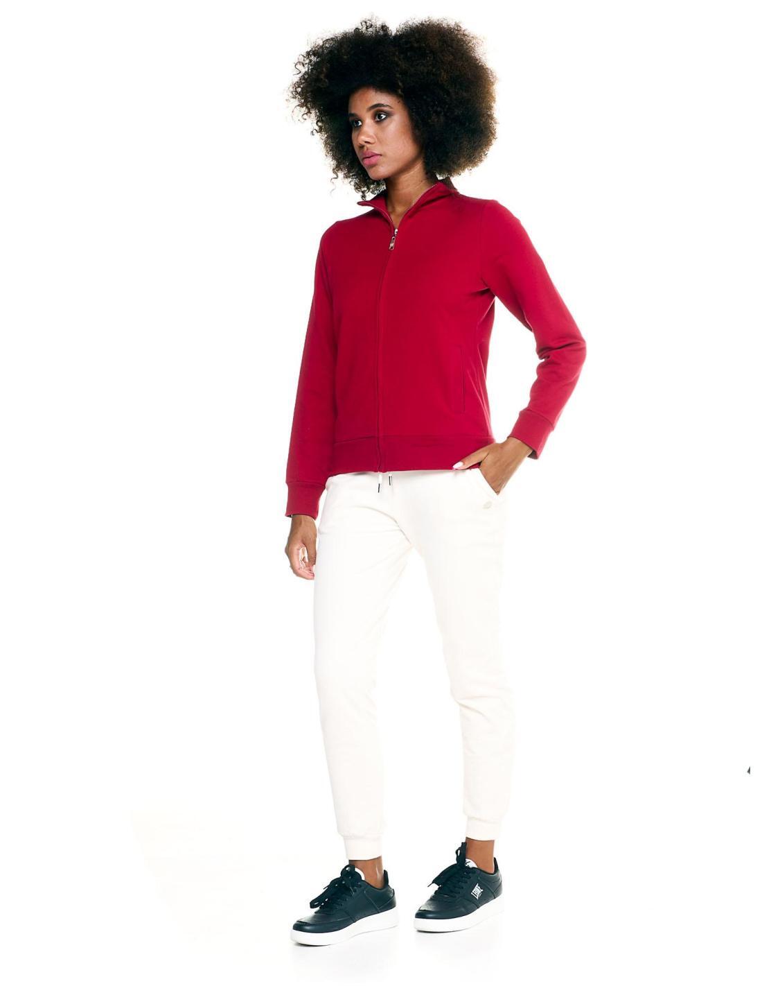 Sudadera de mujer con cremallera Leone Basic 2/6