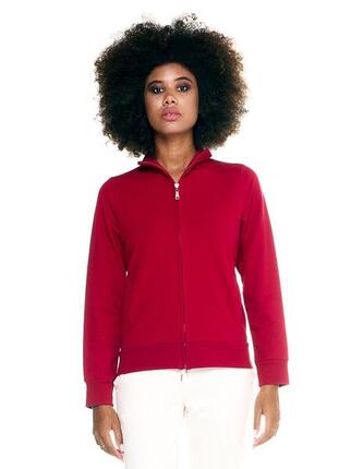 Einfaches Leone Damen-Sweatshirt mit durchgehendem Reißverschluss
