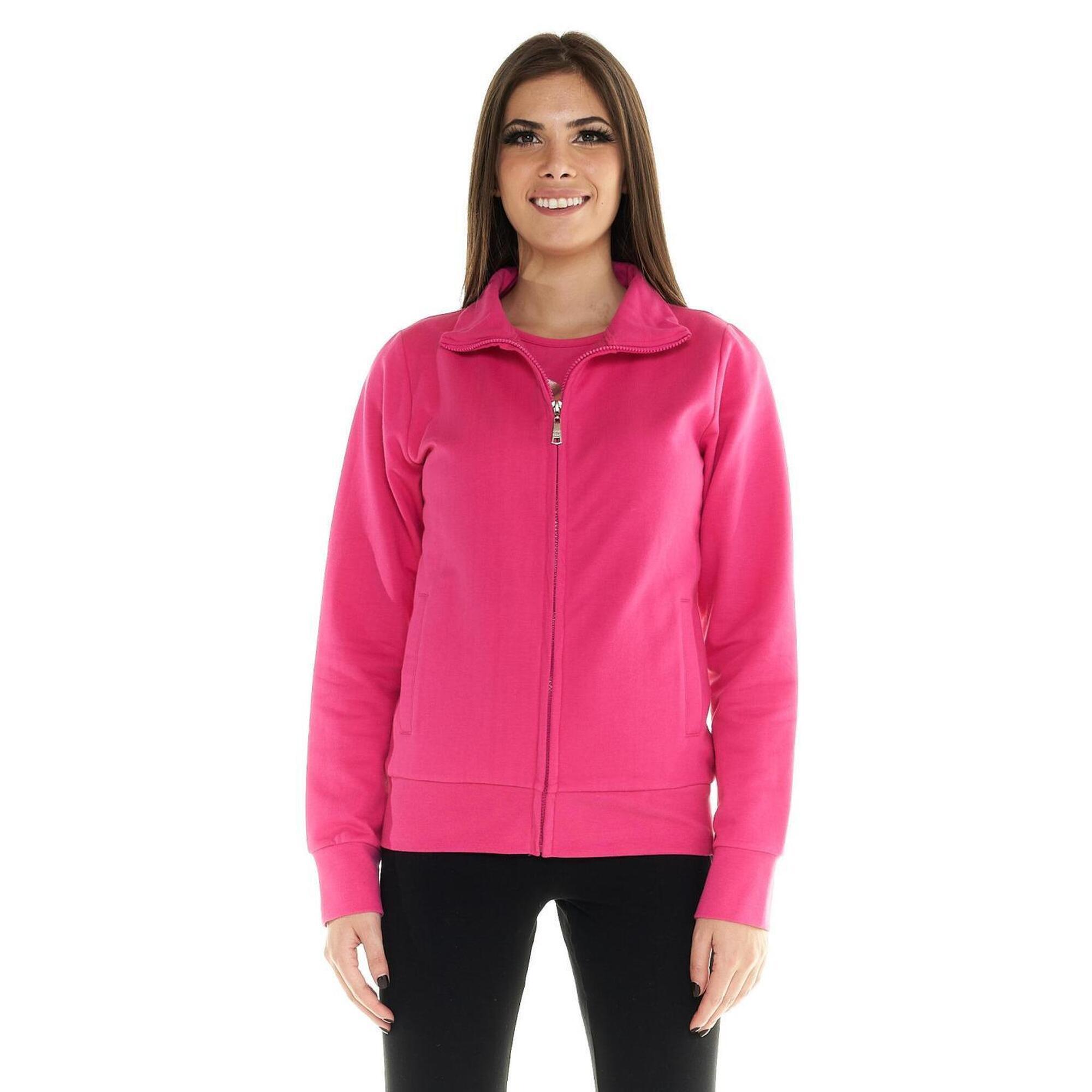 Leone 1947 Apparel - Sweat Femme Zippé Leone Basic - Sweat-shirt - Rose - Decathlon