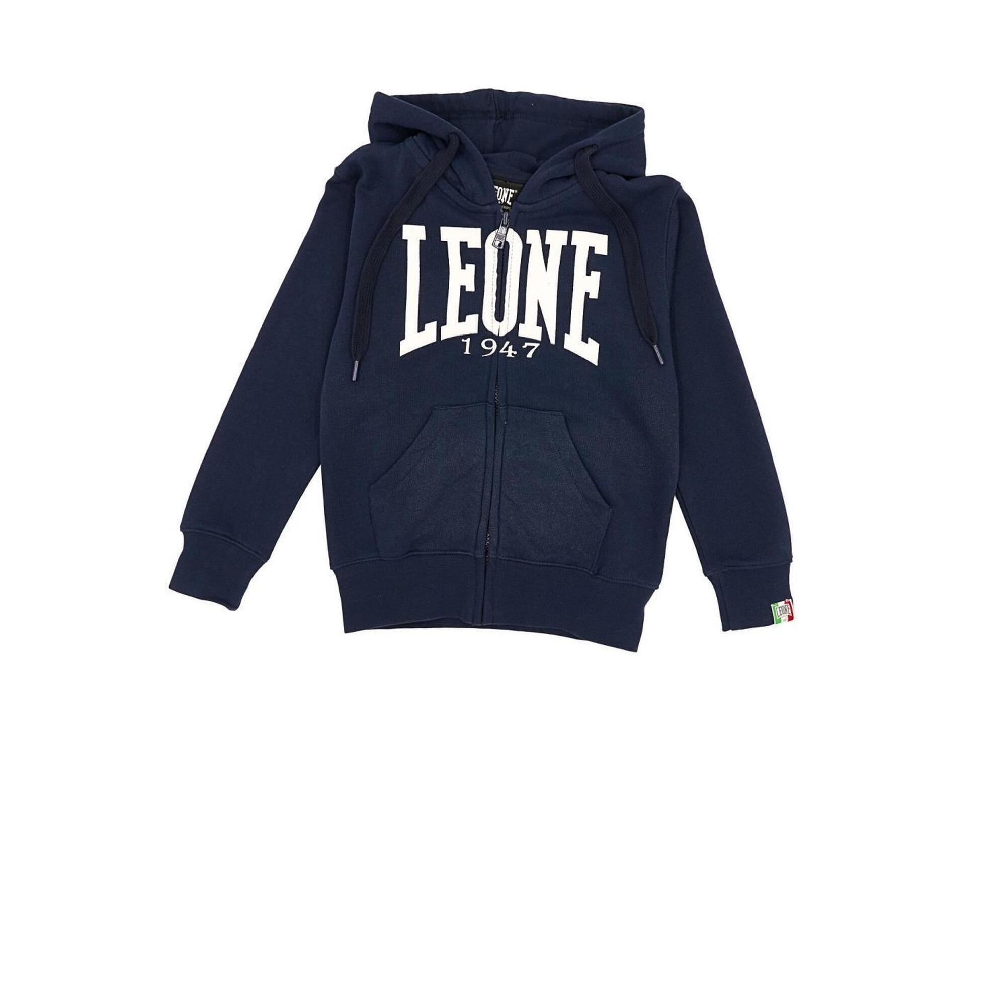 Dziecięca bluza z kapturem Basic Leone zapinana na zamek na całej długości
