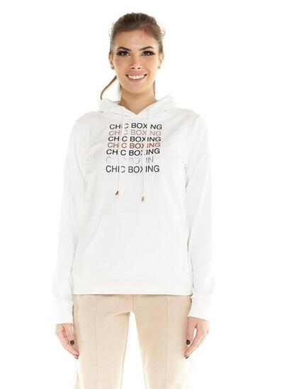 Felpa con cappuccio Leone donna Winter Chic Boxing