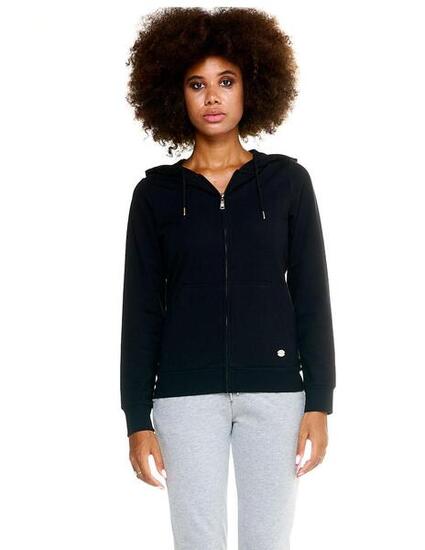 Felpa Leone donna con cappuccio full zip Basic