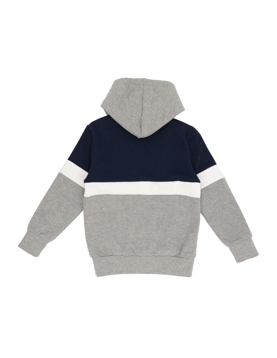 Felpa con cappuccio Leone bambino big logo Grey Boy 2/3