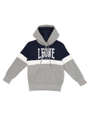 Felpa con cappuccio Leone bambino big logo Grey Boy
