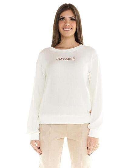 Felpa Leone donna a girocollo Winter Chic Boxing