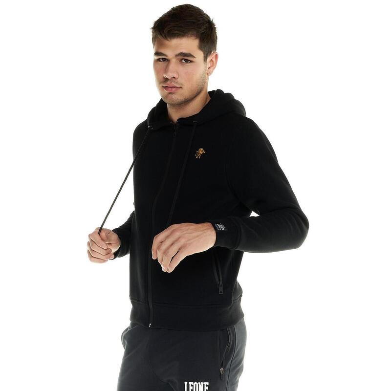 Gezwollen hoodie met rits heren Soft Basic