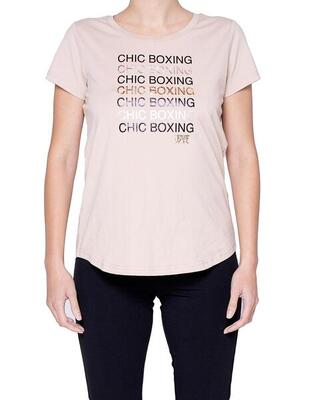T-shirt met korte mouwen voor dames winter chic boxing