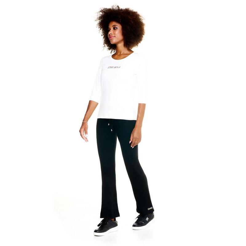 T-shirt met 3/4 lange mouwen voor dames Winter Chic Boxing