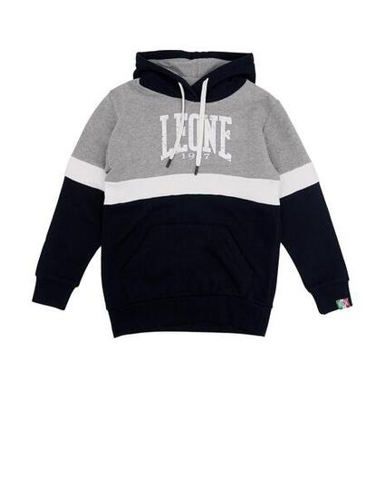 Felpa con cappuccio Leone bambino big logo Grey Boy
