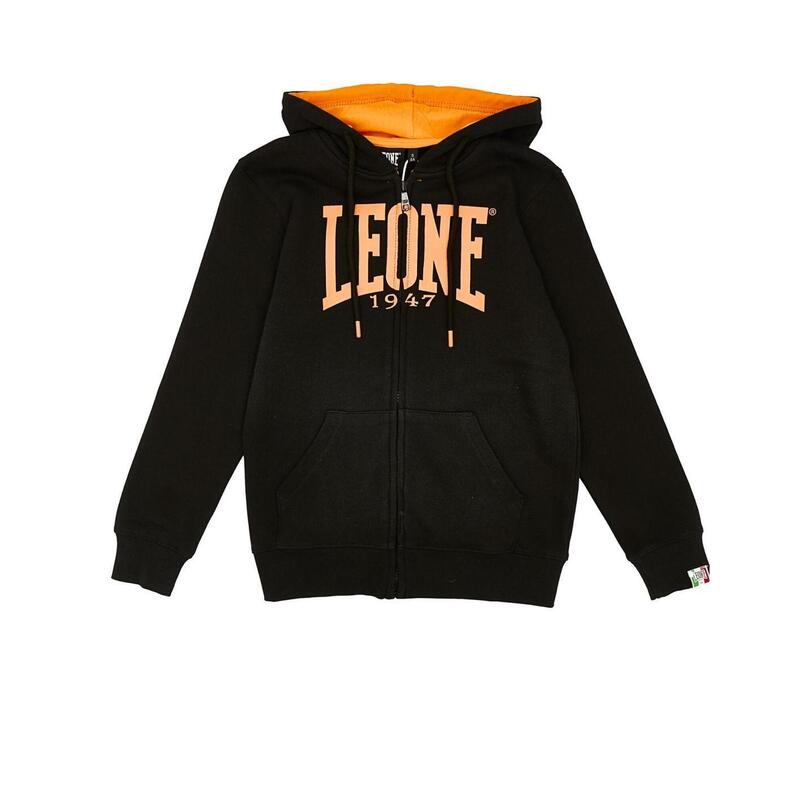 Sweat à capuche enfant avec fermeture éclair complète Leone Basic