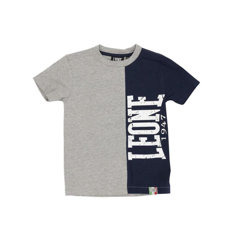 T-shirt Leone bambino con maniche corte Grey Boy