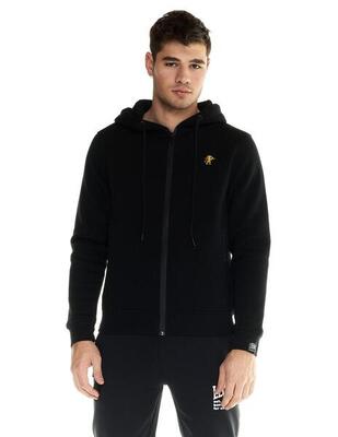 Felpa con cappuccio Leone uomo con zip intera Soft Basic