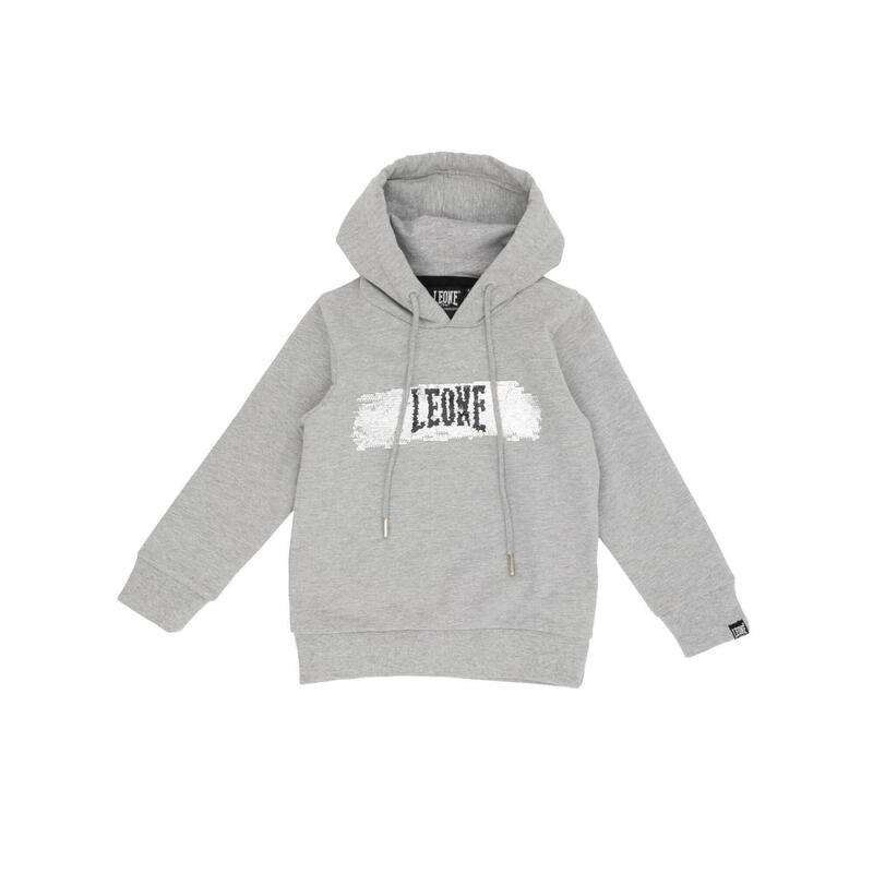 Sudadera con capucha para niñas Leone Super Gris