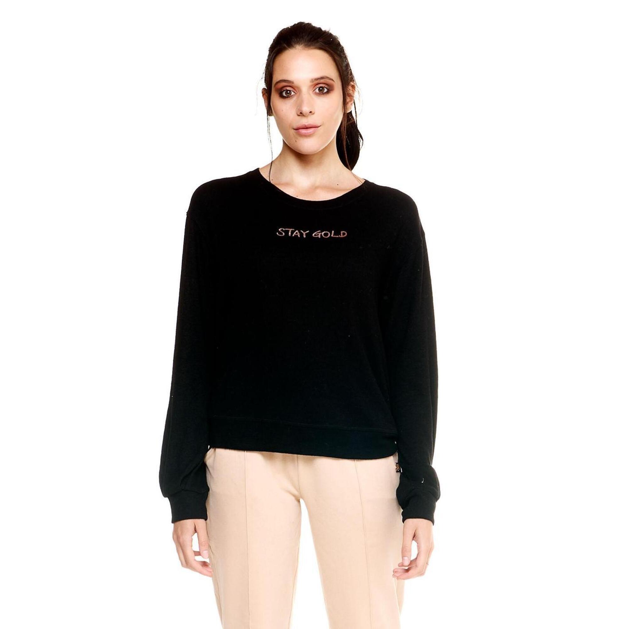 Leone 1947 Apparel - Sweat Femme Col Rond Leone Winter Chic Boxing - Sweat-shirt - Noir - 42 M/l - Decathlon