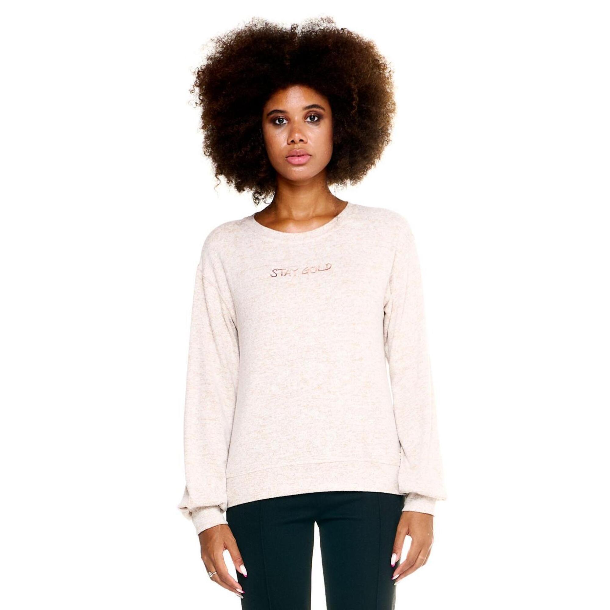 Leone 1947 Apparel - Sweat Femme Col Rond Leone Winter Chic Boxing - Sweat-shirt - Beige - Decathlon