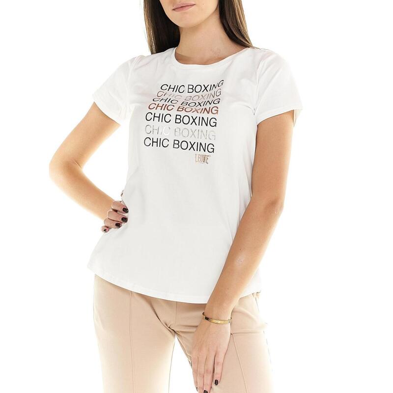 T-shirt met korte mouwen voor dames Winter Chic Boxing