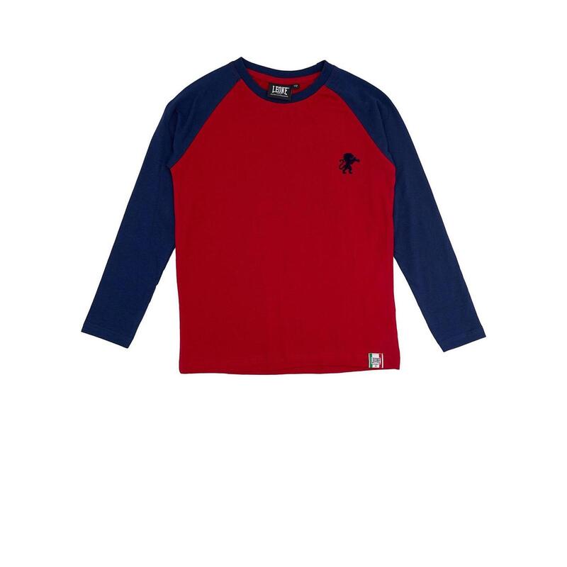 T-shirt Leone bambino con maniche lunghe raglan College