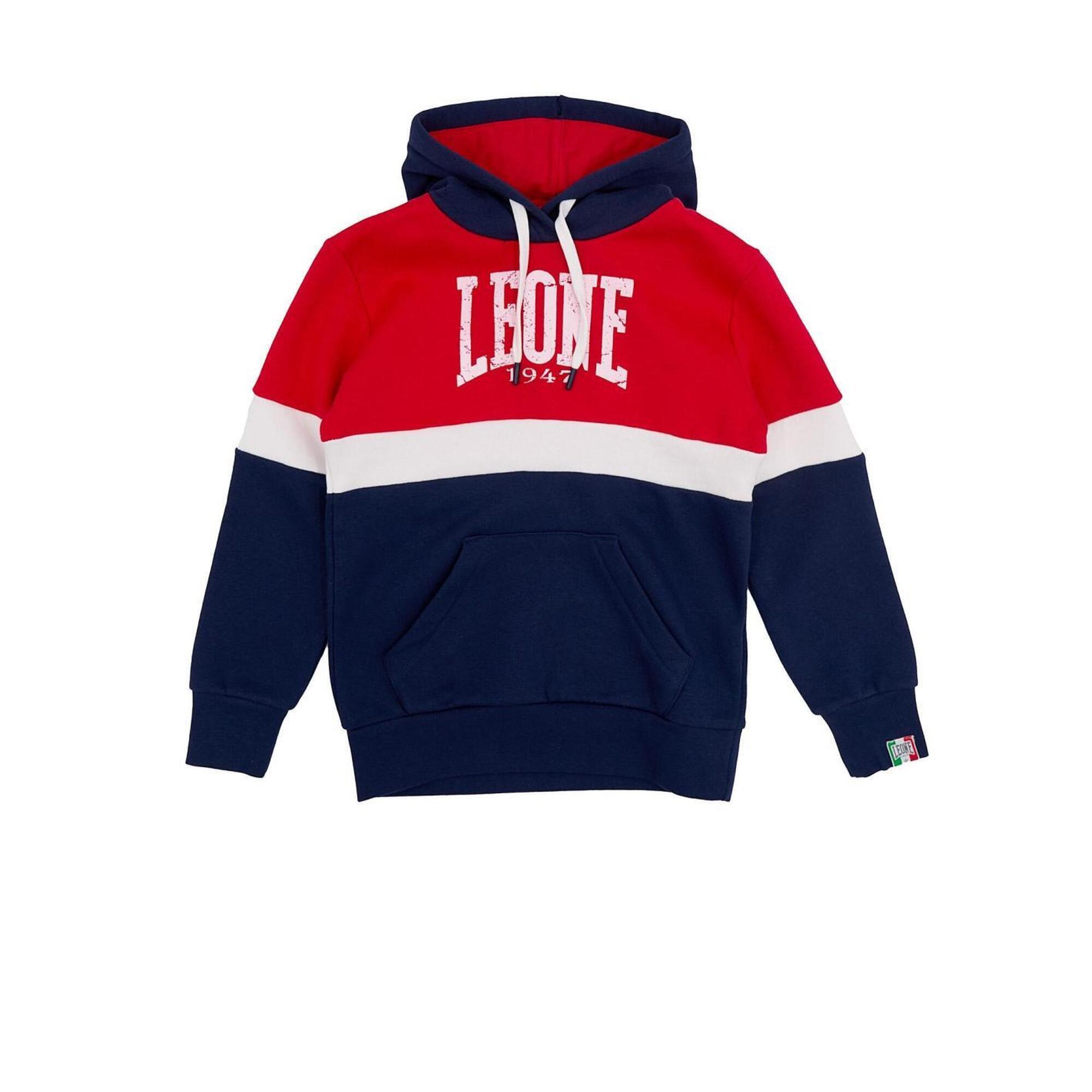 Leone 1947 Apparel - Sweat À Capuche Enfant Gros Logo Leone Grey Boy - Sweat-shirt - Bleu|rouge -  6 À 8 Ans - Decathlon