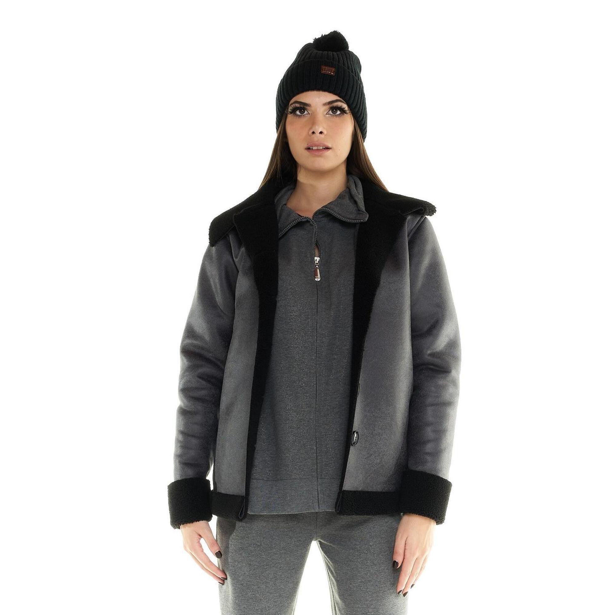 Leone 1947 Apparel - Veste Femme En Sherpa Leone Greyss - Veste - Gris - S - Decathlon