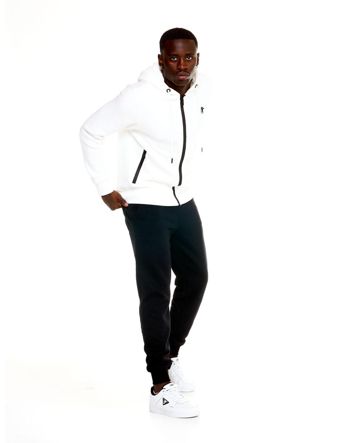 Felpa con cappuccio Leone uomo con zip intera Soft Basic 3/6