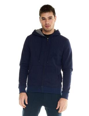 Leone Herren-Sweatshirt mit Kapuze und durchgehendem Reißverschluss Lifestyle