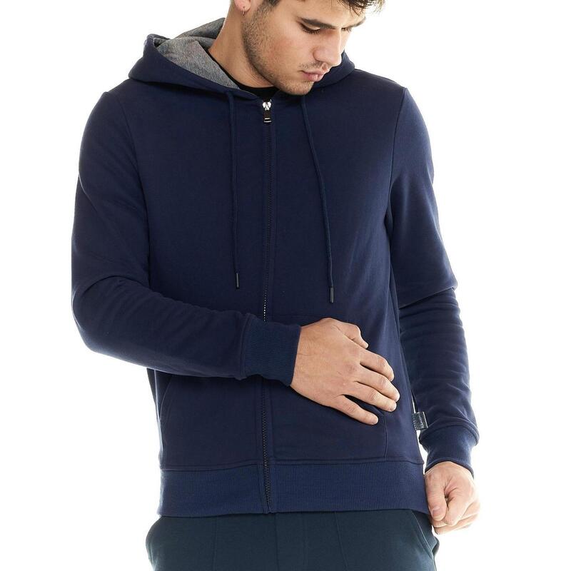 Sweat-shirt homme avec capuche et zip intégral Leone Lifestyle