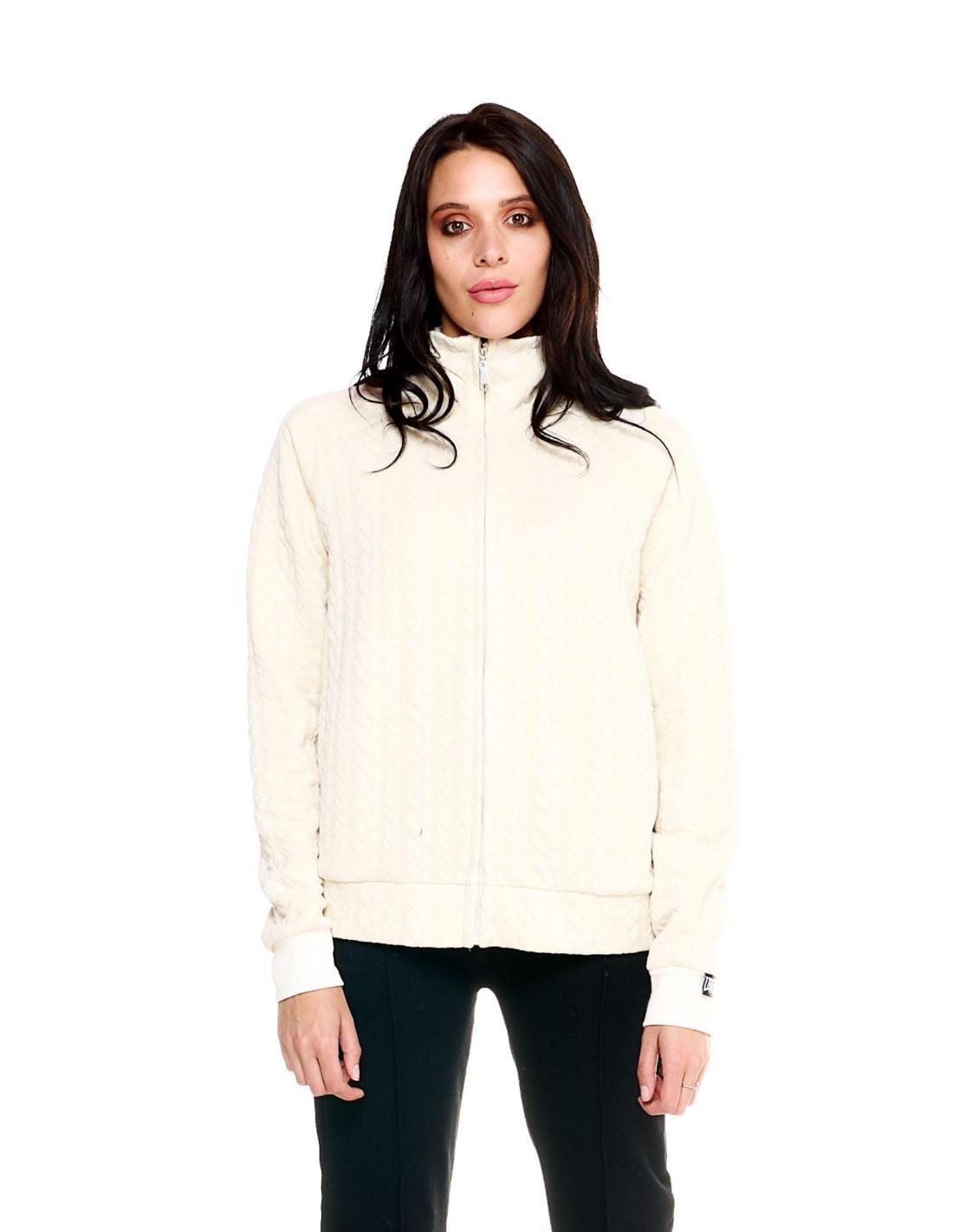 LEONE 1947 APPAREL Sweatshirt met hoge hals en ritssluiting voor dames Greyss