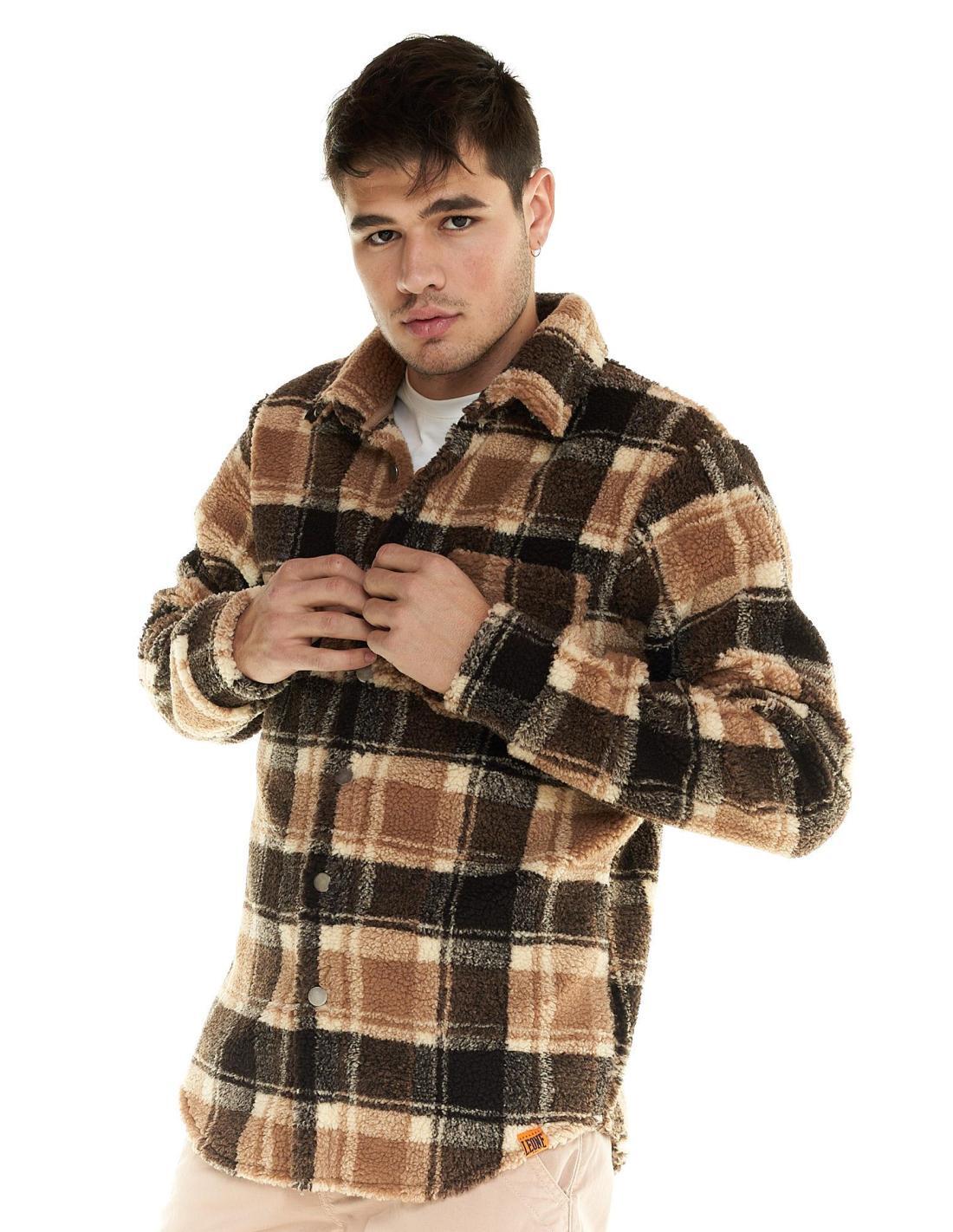 Chaqueta sherpa de hombre Leone con botones Shades 3/6