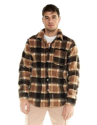 Leone Herrenjacke aus Sherpa mit Shades-Knöpfen