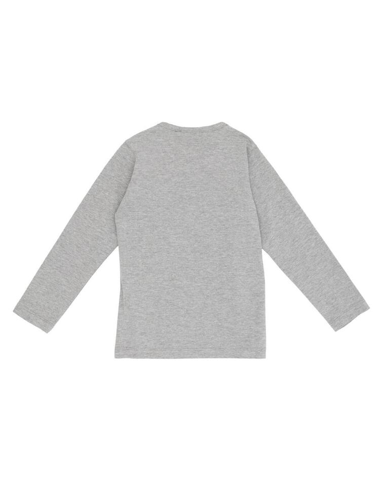 Dziewczęcy t-shirt Leone z długim rękawem i cekinami w kolorze Super Grey
