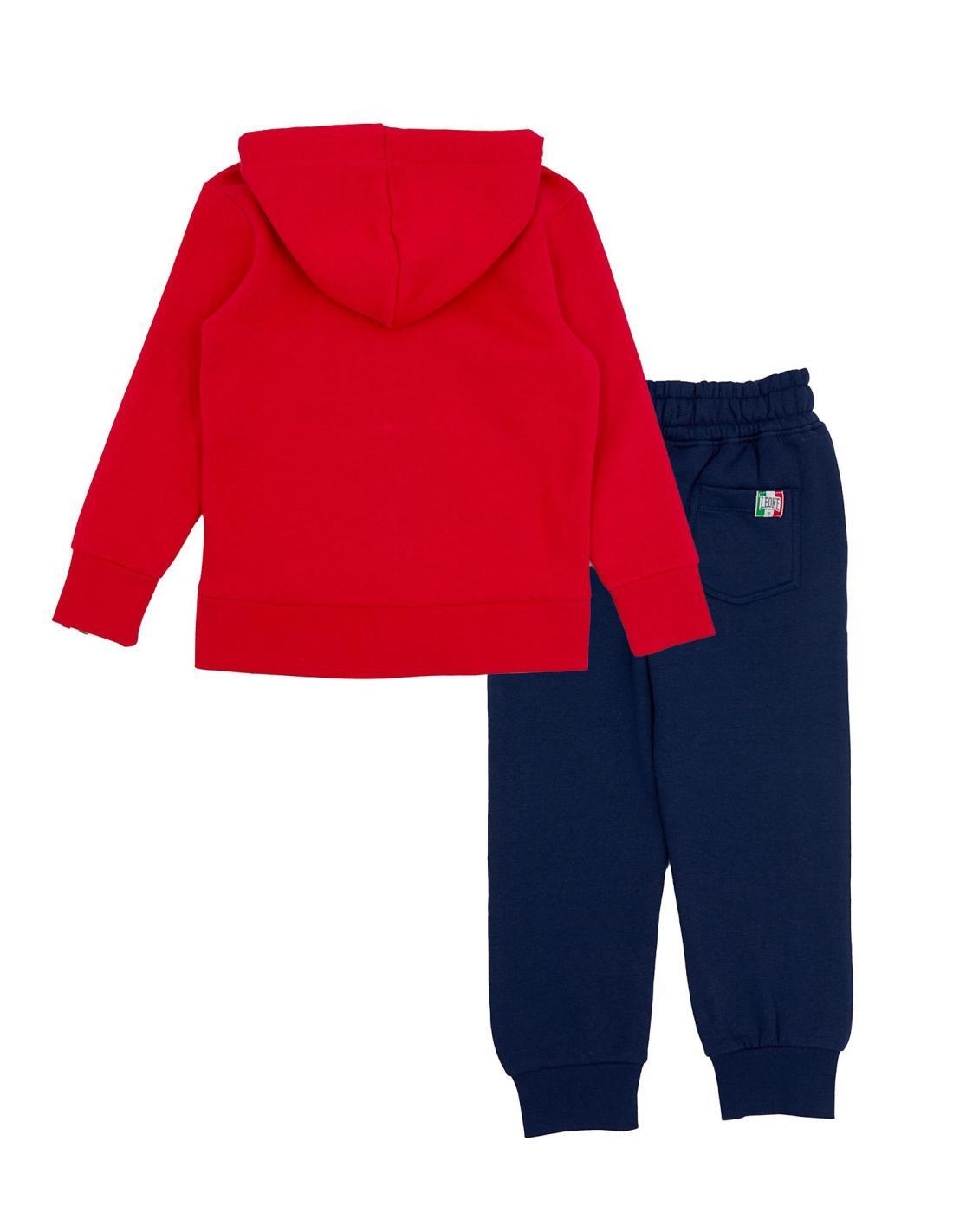 Chándal con capucha y cremallera para niño Leone Grey Boy 2/3
