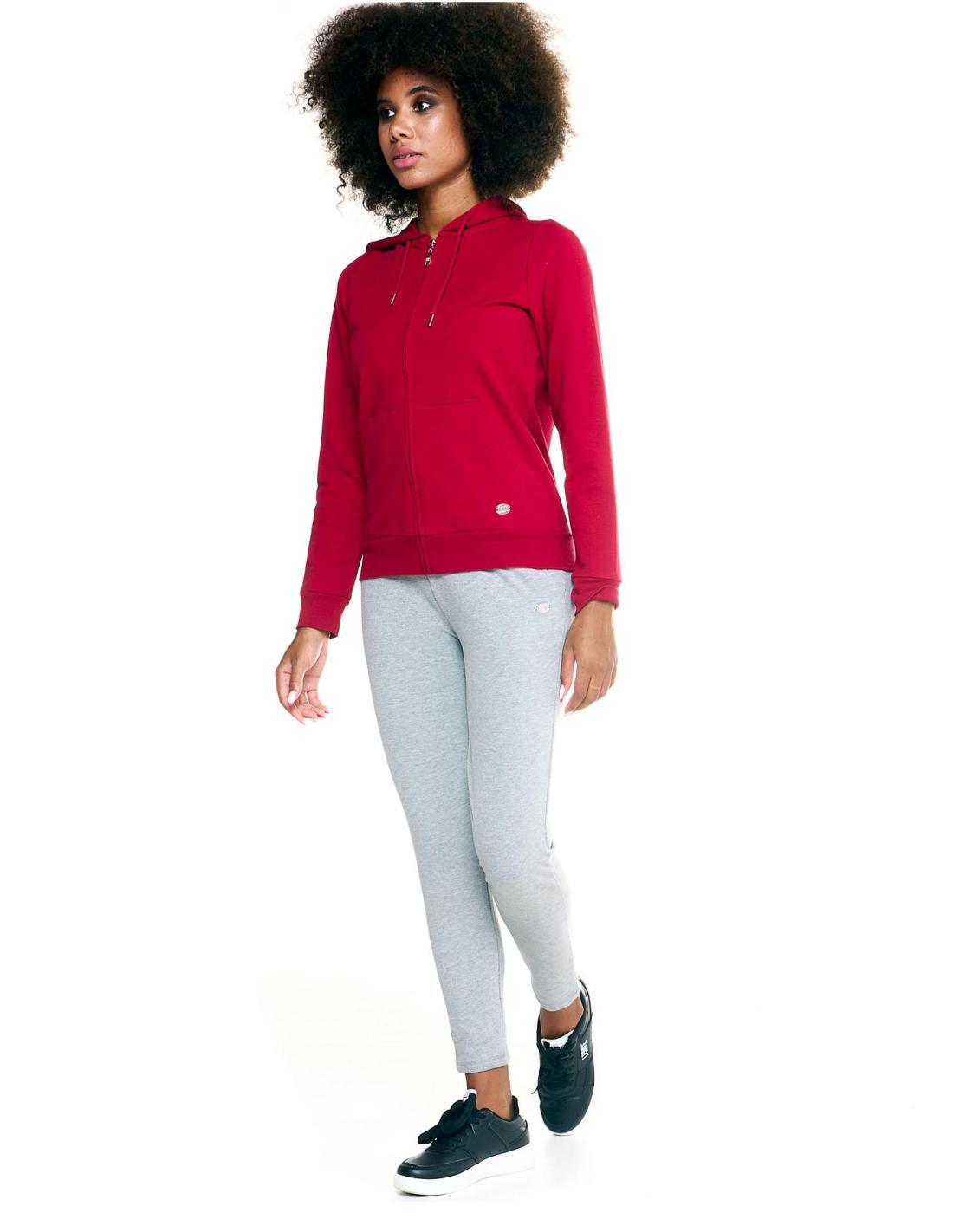 Sudadera de mujer con capucha y cremallera Leone Basic 2/6