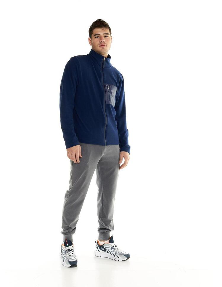 Męski sweter Leone ze stójką i zamkiem błyskawicznym w stylu Lifestyle