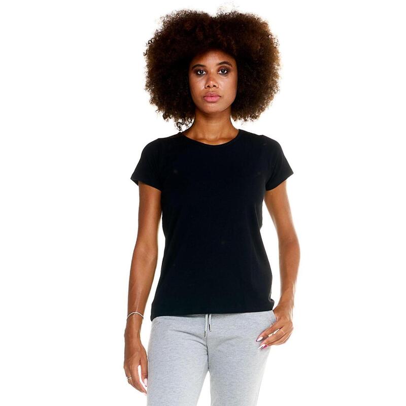 T-shirt feminina básica Leone com mangas curtas