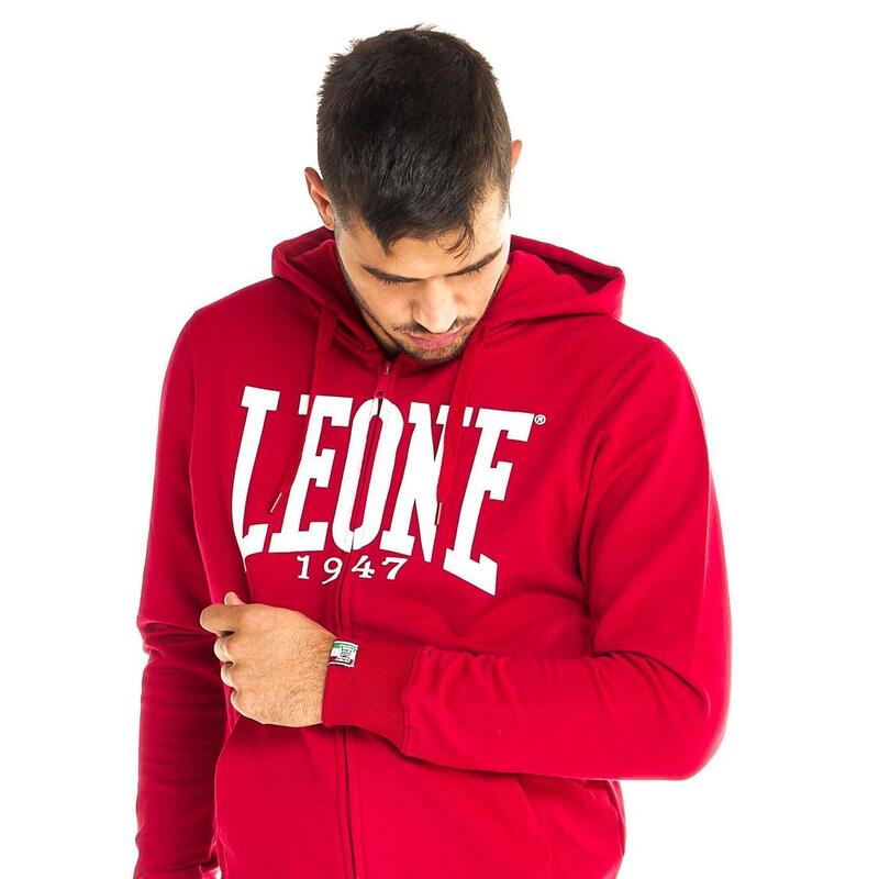 SweatShirt Homem Leone com capuz e zíper completo com logotipo Basic grande