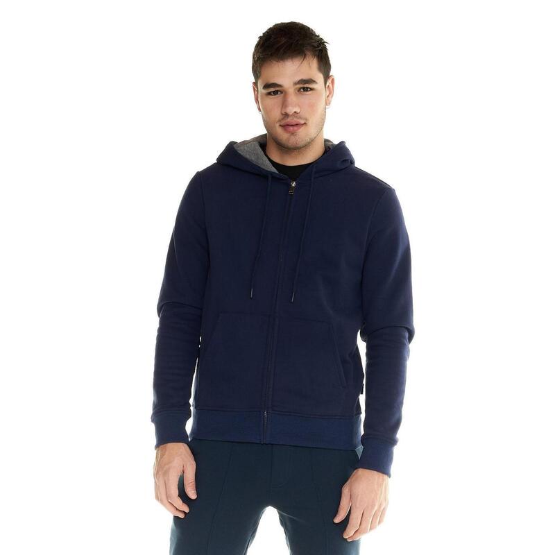 Sweat-shirt homme avec capuche et zip intégral Leone Lifestyle