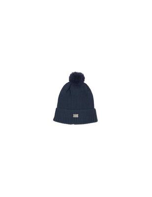 Cappello in maglia con pon pon da donna Basic