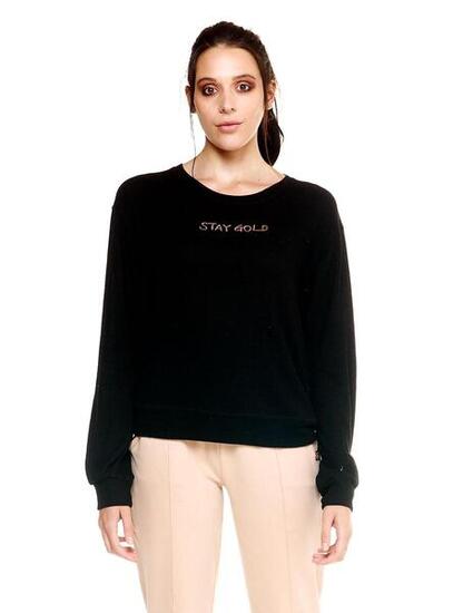 Felpa Leone donna a girocollo Winter Chic Boxing