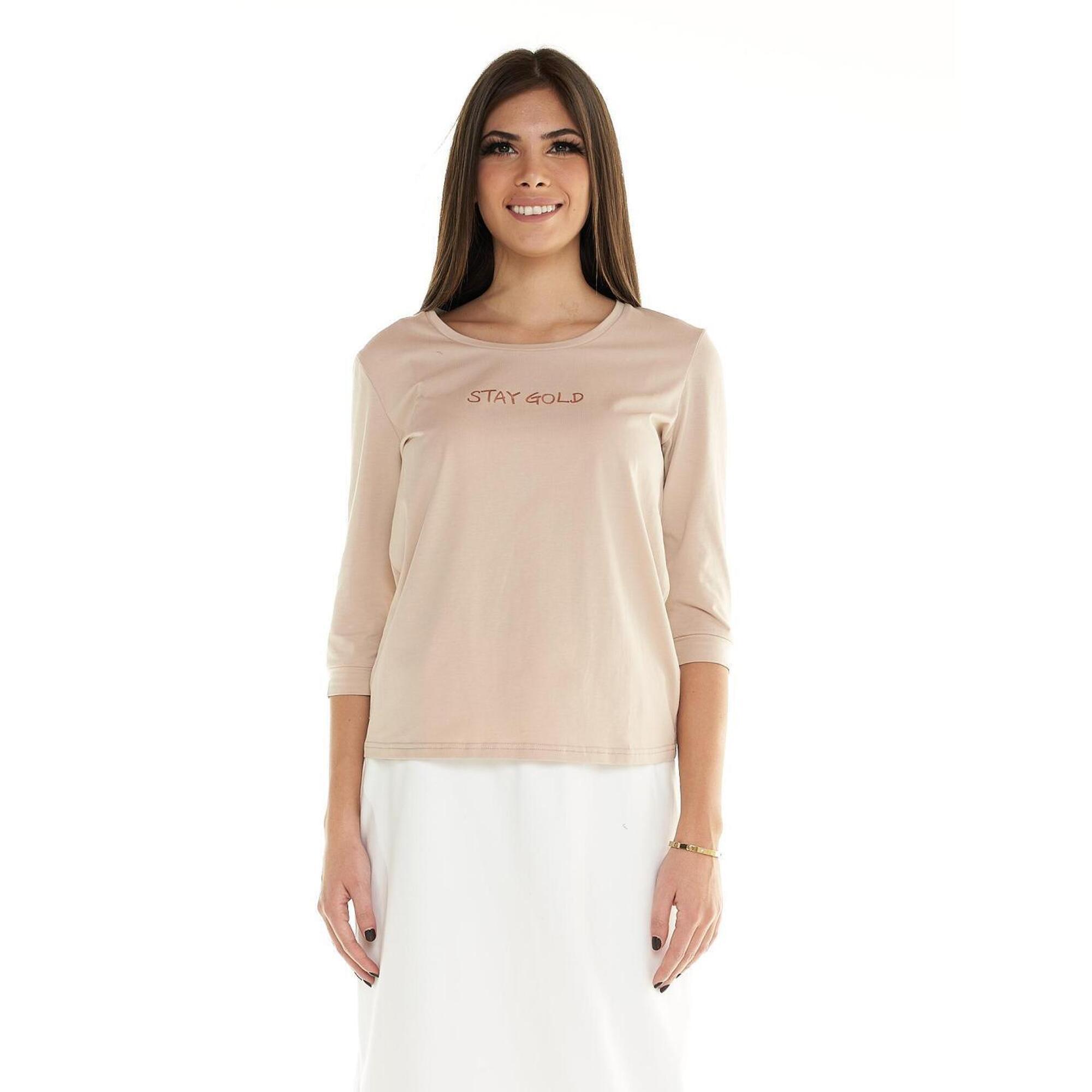 Leone 1947 Apparel - T-shirt Femme Manches 3/4 Leone Winter Chic Boxing - T-shirt Manches Courtes - Beige - 48 Xl - Decathlon