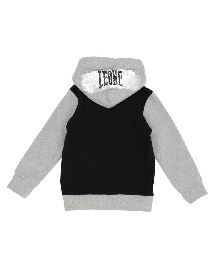 Bluza dziewczęca Leone z pełnym zamkiem Super Grey