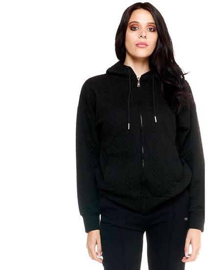 Maglia a treccia con cappuccio Leone donna Greyss