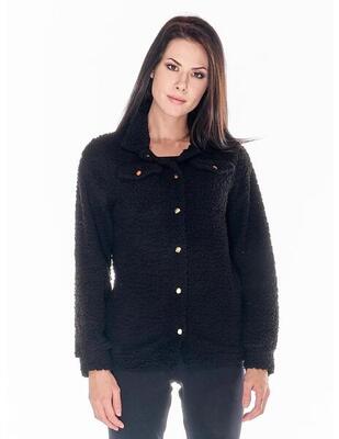 Sherpa jasje met knopen voor dames leone basic