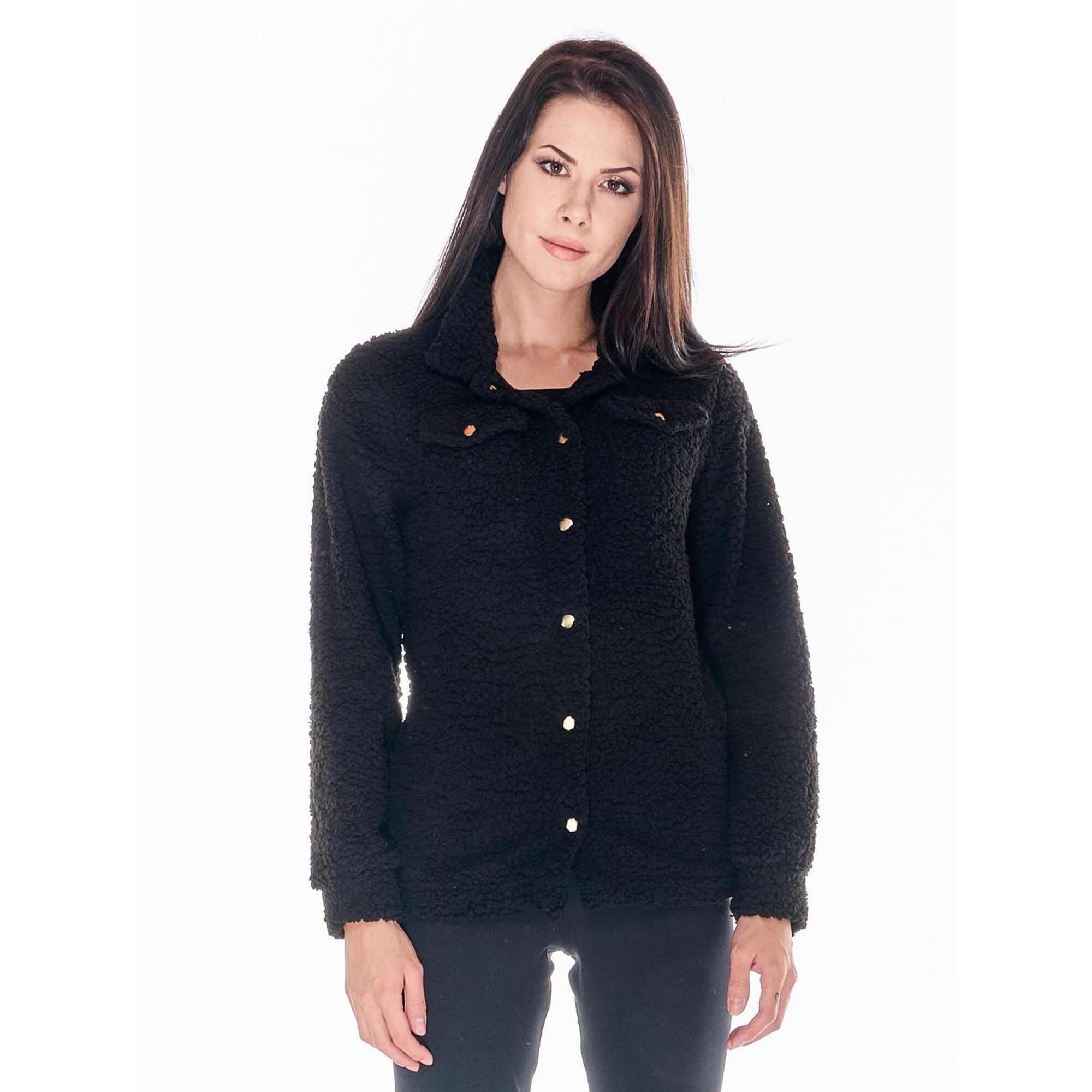 Leone 1947 Apparel - Chemise Sherpa Femme Leone Basic - Sweat-shirt - Noir - 36 Xs - Decathlon