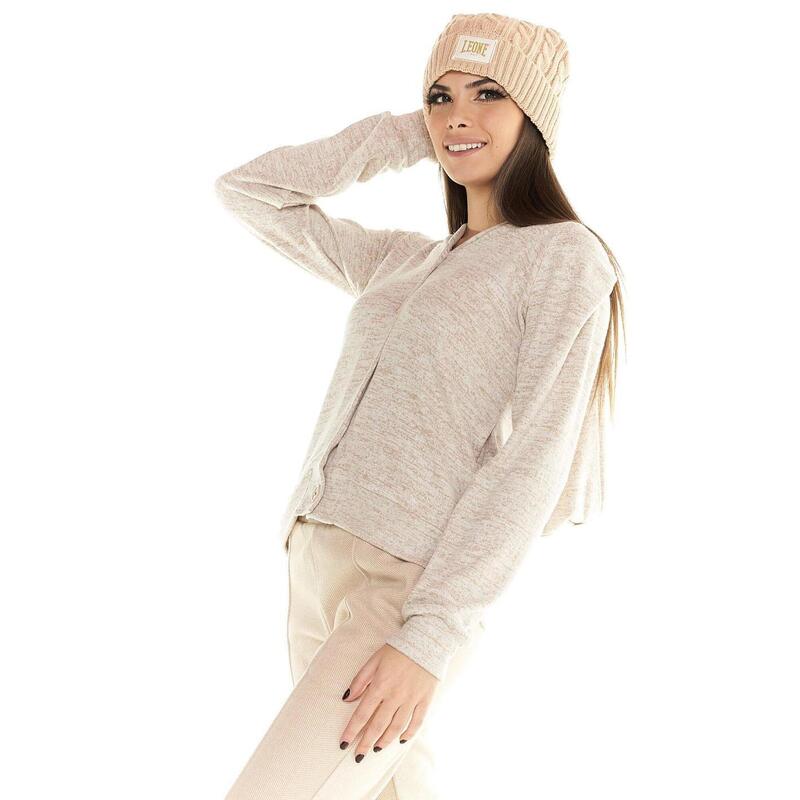 Sweatshirt met capuchon en knopen voor dames Winter Chic Boxing