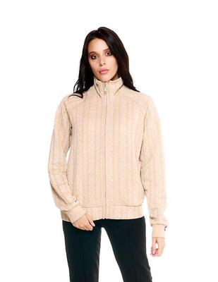 Felpa collo alto Leone donna con zip intera bonded Greyss