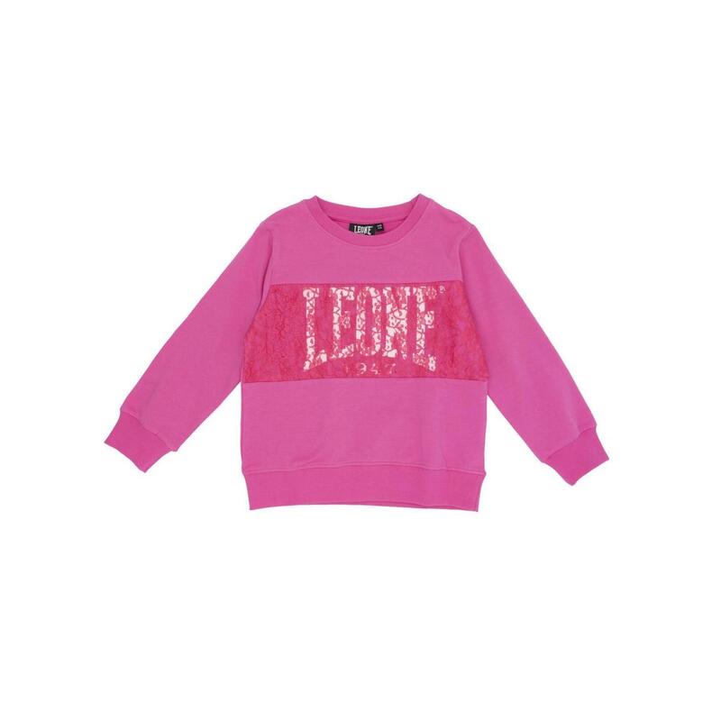 Sweatcol rond pour fille Leone Pink Girl