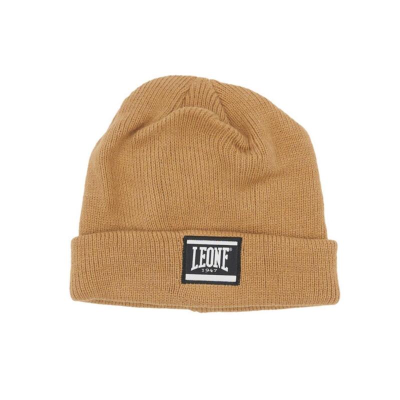 Bonnet en maille avec étiquette et logo Leone Basic