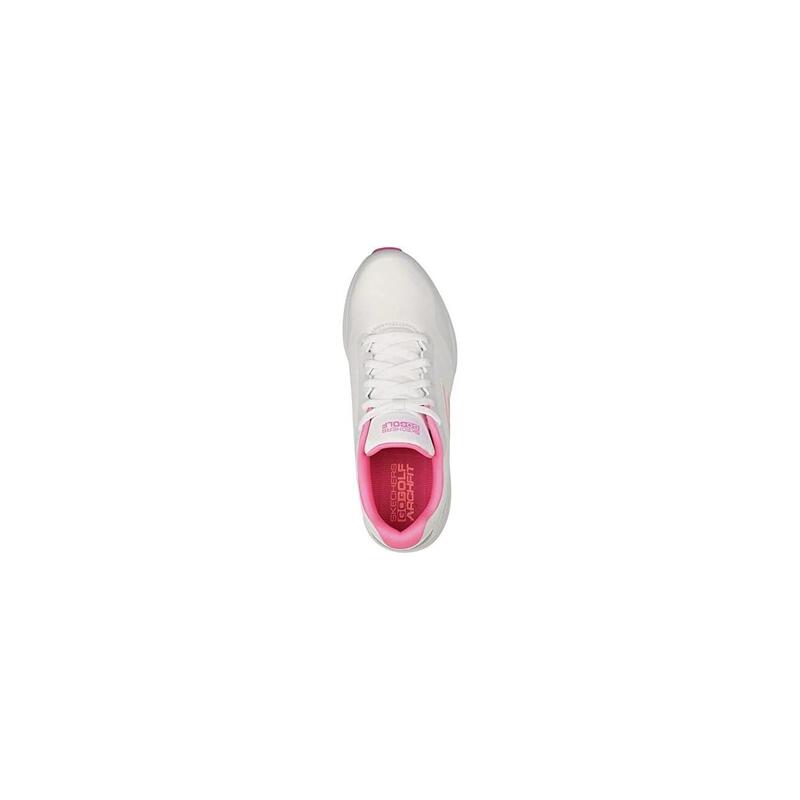 Skechers Go Golf Arch Fit Max 2 Zapato de Golf para Mujer, Blanco/Rosa