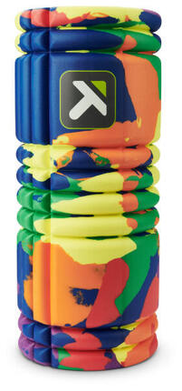 Regenbogenfarbene Schaumstoffrolle zur Selbstmassage